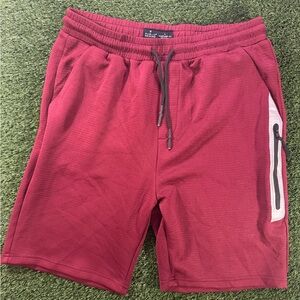 Men's Athletic Shorts in Burgundy by Russell
